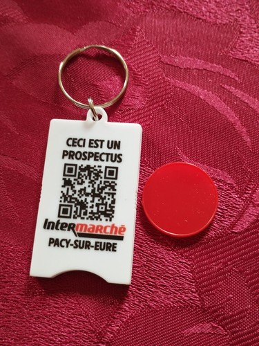 Porte clés jeton caddie - clés,