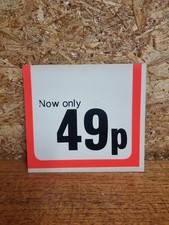 Vintage Now Only 49p Price Tag