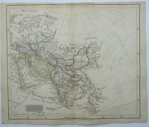 Antica mappa dell asia - mappa, di