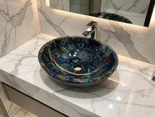 Lavabo in pietra agata blu |