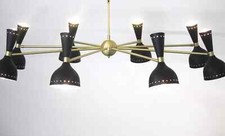 Elegante lampadario in ottone