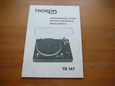 Thorens TD 147 manuale uso