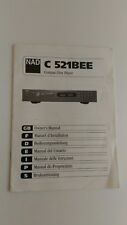 Manuale lettore cd Nad C521BEE