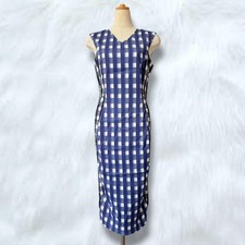 Abito smanicato Max Mara SPORT MAX Made in Italy a quadri