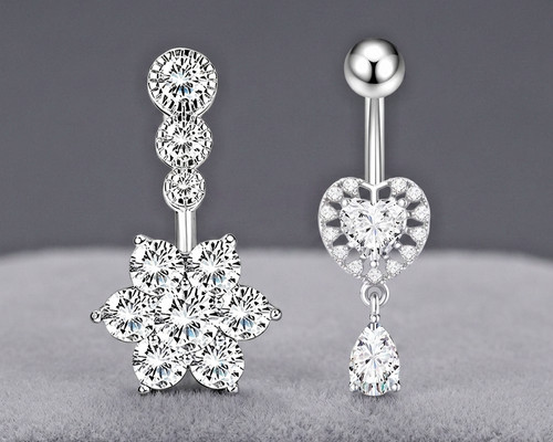 Due piercing ombelico - piercing,