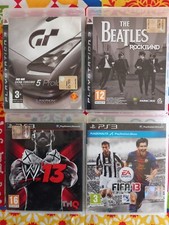PS3 LOTTO 4 GIOCHI GRAN TURISMO 5 PROLOGO+THE BEATLES ROCKBAND+W 13+FIFA 13