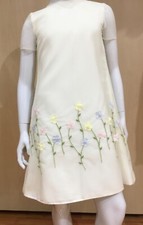 ABITO Vestito Elegante Cerimonia bambina Bianco panna 4/104cm