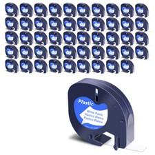 91221 Nastro per Dymo Letra Tag Band LT-100T 100H 2000 XM XR Bianco 12mm 1/2"