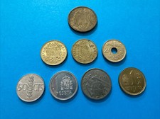 SPAIN LOT NO.8 COINS PESETAS