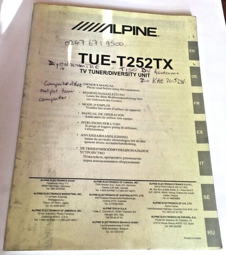 Alpine tue t252tx tornitore - alpine,
