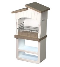 BARBECUE A LEGNA O CARBONELLA IN CALCESTRUZZO SAROM FUOCO "CAORLE" 82X51,5X16...