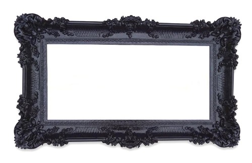 Specchio muro nero 96x57 - specchio,