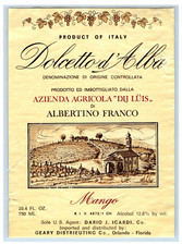 1970's-80's Dolcetto D Alba