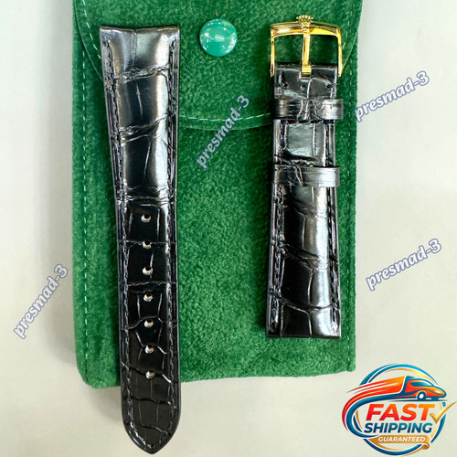 Rolex cinturino pelle nero - pelle,