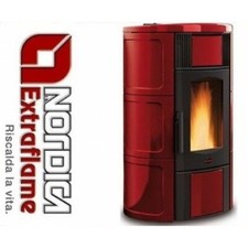 TERMOSTUFA STUFA A PELLET NORDICA EXTRAFLAME ISIDE 2.0 IDRO 20 KW BORDEAUX MAIOL