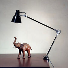 Lampada industriale vintage da scrivania anni 60 Seminara Torino smaltata nera