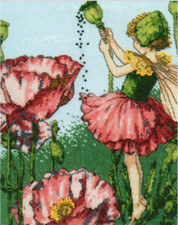SCHEMA PUNTO CROCE LA FATA PAPAVERO CROSS STITCH THE SHIRLEY POPPY FAIRY TALE