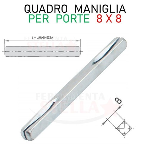 Riduttore adattatore quadro - adattatore, 8