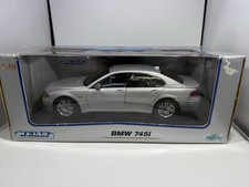 Modellino pressofuso argento 1/18 Welly BMW 745i 7 serie E60 RARO! Venditore USA 2512W