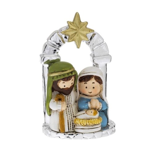 Mini presepe argentato bagutta - mini,