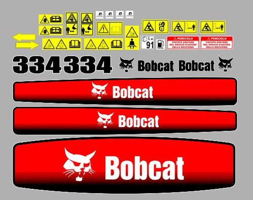 Bobcat 334 decalcomanie - bobcat,