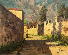 Dipinto Olio su Tavoletta Via