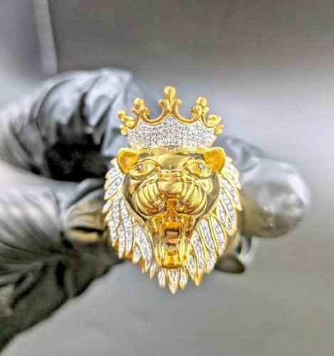 Anello uomo moissanite taglio