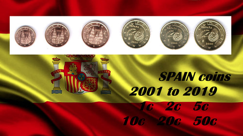 Monete spagna 10 20 50 - monete, 1