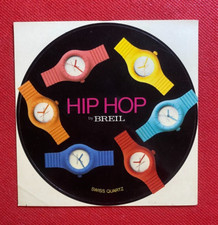 (X95) BREIL HIP HOP Swiss ADESIVO STICKER Vintage '80 Orologi Watch 11,5 cm