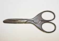 ANTICHE FORBICI Solingen H&S '800 Incisione Madonna XIX secolo - lunghezza 11cm