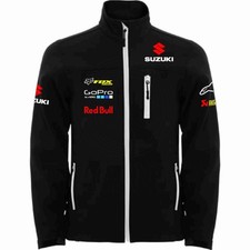 Chaqueta negra moto suzuki