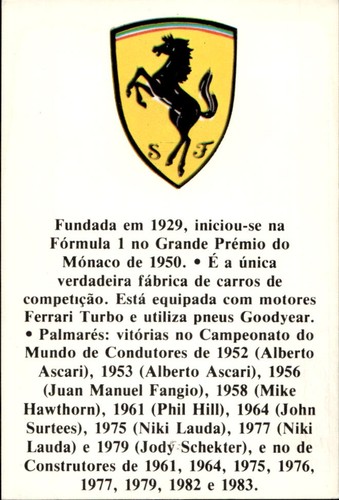 Cartolina ferrari storia - cartolina,