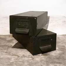 2 cassetti indice metallo