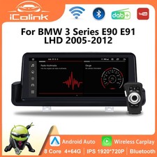 Carplay Android Auto per BMW Serie 3 E90 E91 E93 Bluetooth Navi 4+64G Autoradio WIFI