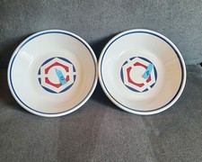 Richard Ginori S. Cristoforo Gio Ponti Motivo Geometrico  Piatti Fondi Vintage