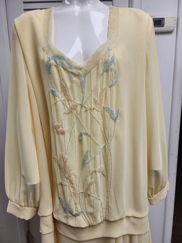 Abito vintage anni giallo - abito, 80