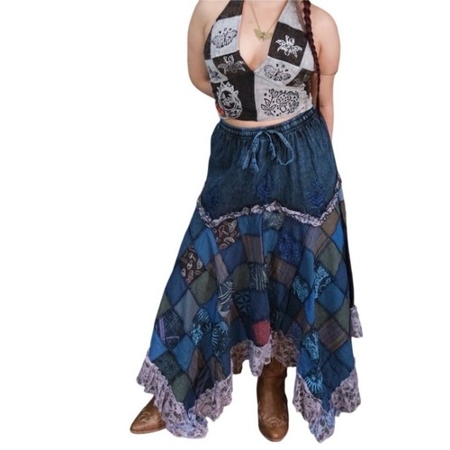 Gonna midi patchwork - , boho