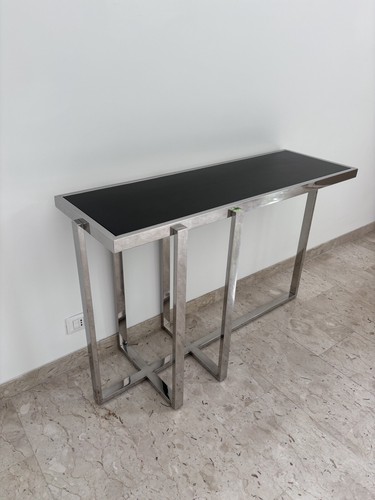 Consolle acciaio cristallo - acciaio, e