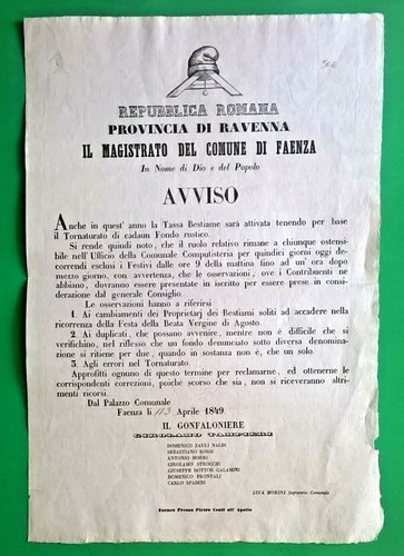 Dd690 rep romana - dd690-rep.romana-faenza, tassa