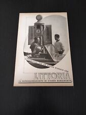 1937 BENZINA CARBURANTE LITTORIA AGIP DISTRIBUTORE PUB EPOCA VINTAGE AD ANNI 30