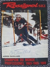 Cartolina Rossignol Sci Discesa Autografo Adrien Duvillard Ski