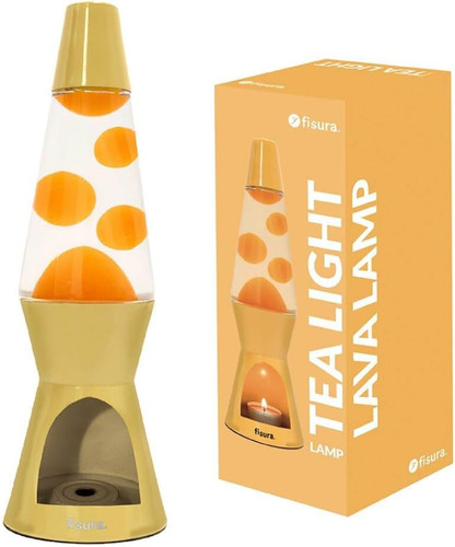 Lampada lava con candela - -,