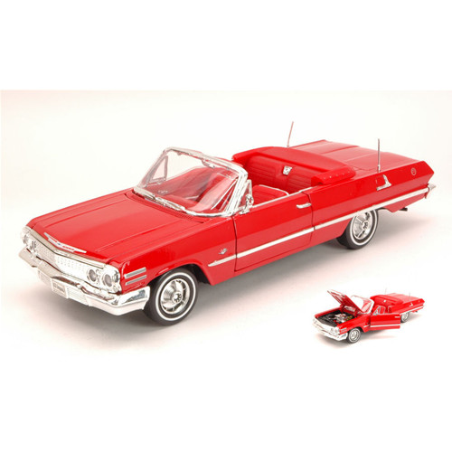 Chevrolet impala open 1963 red - impala,