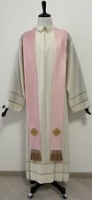 Stola sacerdotale rosa lurex