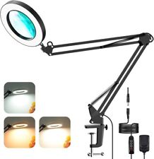 Lente d'ingrandimento LED 10X con supporto, 3 modalità di colore & regolazione