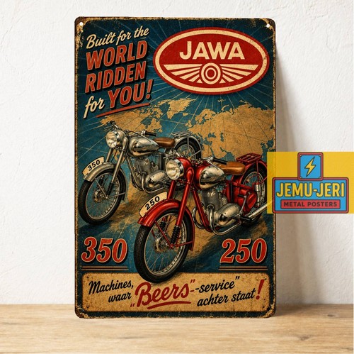 Jawa 250 350 insegna - jawa, metallo
