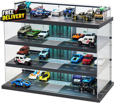 Vetrina per Hot Wheels Garage e Matchbox Auto con Luce LED Scala 1/64 D..