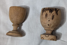 2 PORTA UOVO IN LEGNO PORTAUOVO SOSTEGNO UOVO PORTA UOVA VINTAGE