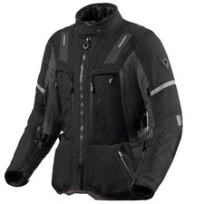 Revit Sand 5 H2O Giacca in Tessuto Nero/Antracite Donna Giacca Moto Impermeabile