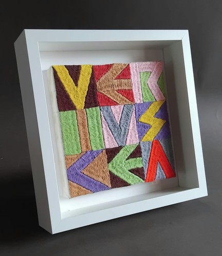 Quadro ricamo mano falso - quadro,